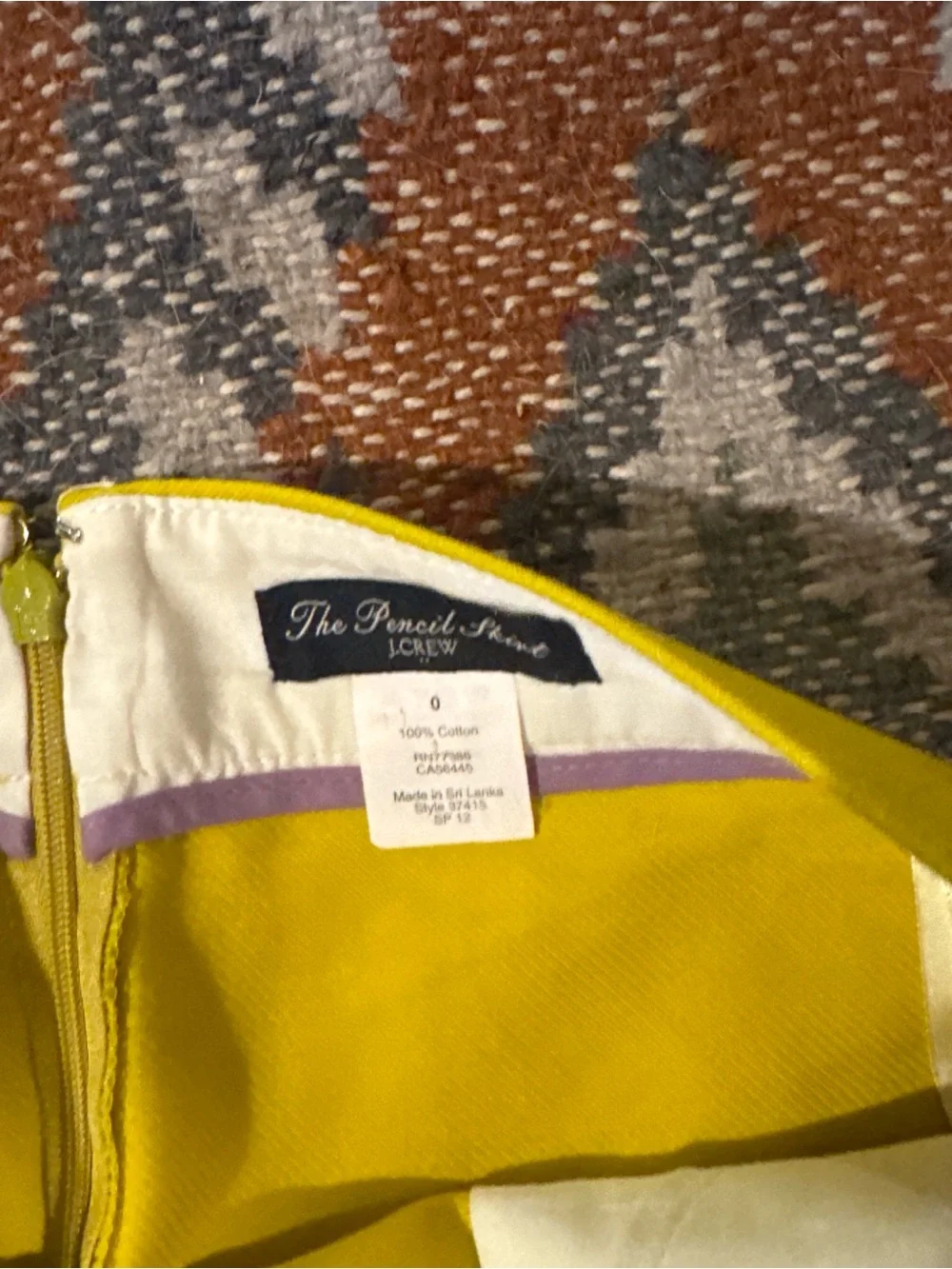 J. Crew Chartreuse Pencil Skirt